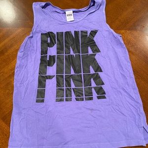 PINK Purple Logo Tank